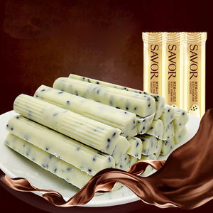 黑芝麻白巧克力500g约70支100g休闲零食便宜糖果258g盒装