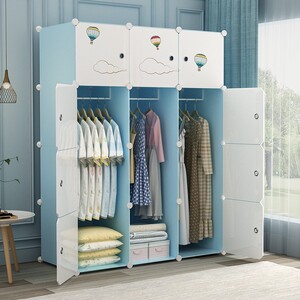 简易衣柜家用卧室现代简约组装储物收纳柜出租房塑料布宿舍小衣柜