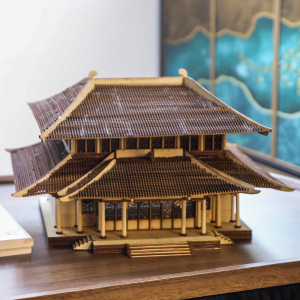 成品  新中式古建筑摆件手工中国风宫殿木制榫卯模型工艺品摆设