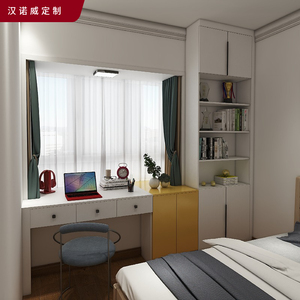 502人付款淘宝飘窗书桌书柜一体床连体成人整体阳台整墙小孩带窗台柜