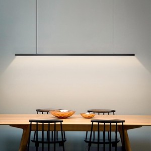 餐厅吊灯现代简约吧台吊灯长条岛台灯无主灯超薄极简轻奢餐桌吊灯