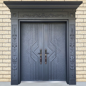 锌合金别墅大门双开门铸铝门农村进户大门入户防盗门家用乡村卡门