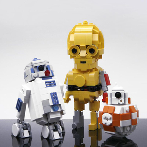 MOC-165854套装积木3PO 兄弟R2D2拼装益智机器人模型摆件孩子礼物