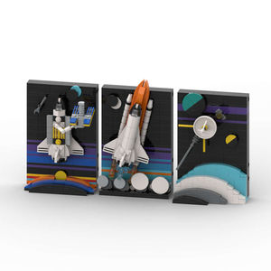 MOC-170937航天飞机发射创意故事拼装积木小场景儿童拼装玩具礼物