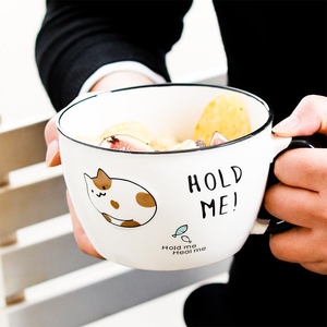 食堂风小号陶少个ins瓷碗学生单人吃饭碗可爱办公室专用可爱