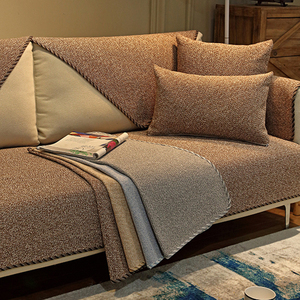 沙发垫四季通用布艺防滑北欧简约棉麻沙发套罩巾亚麻坐垫子靠背巾