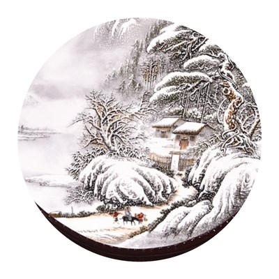 风雪夜归人画