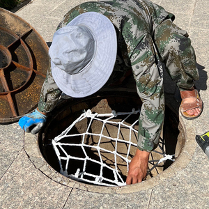 井盖防坠网下水道700窨井盖市政污雨水井电力通讯加粗安全防护网