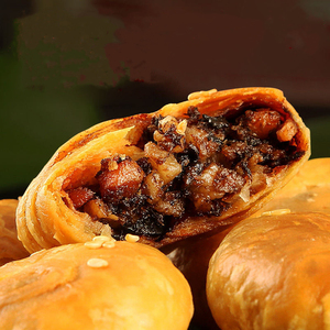 黄山烧饼安徽特产味滋源大个梅干菜薄脆烧饼网红美食糕点饼干