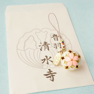 日本清水寺开运樱铃包挂件樱花铃铛 日本御守 清水寺樱花铃铛御守