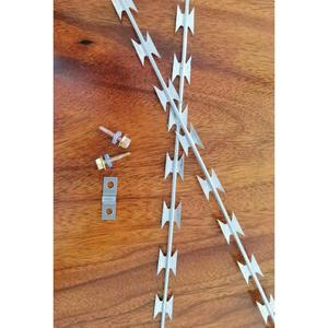 刀片刺绳专用安装钳子不锈钢卡扣镀锌卡扣直条安装配件平片