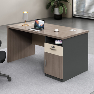 办公桌单人现代简约办公室1.2米1.4米学校职员办公室电脑桌椅组合