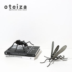 Oteiza现代简约昆虫系列摆件液化金属甲壳虫样板房儿童摆设装饰品