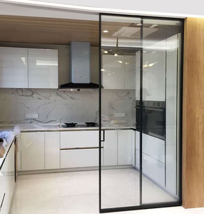 凯菲曼佛山厂家三联移门阳台联动防撞隔音钢化玻璃隔断厨房卫生间