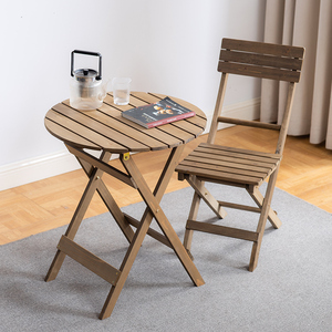 折叠桌椅全实木家用小户型阳台餐桌户外露营便携式易收纳折叠桌子
