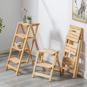折叠凳多功能爬高凳实木免安装便携收纳省空间二三步家用梯凳椅子