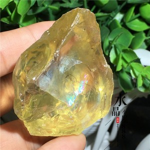 天然巴西黄水晶原石大块矿物水晶石家居办公装饰摆件品实物图