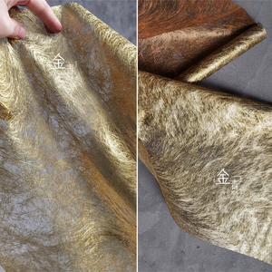 肌理线性纹理布料 双面蝉翼黄金色 轻薄服装走秀设计师创意造型布