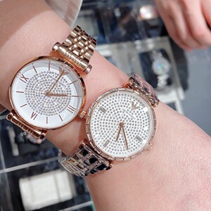 香港专柜armani/阿玛尼手表新款满天星镶钻满钻适用于腕表ar11293