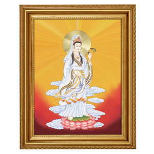 佛像框观音菩萨相框像框太岁关帝摆台南无阿弥佗佛画框实木相框