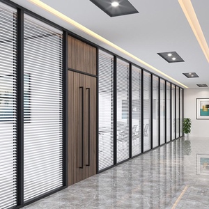 厦门办公室高隔断玻璃墙 房间分隔 店铺墙隔中式简易双面隔板隔层