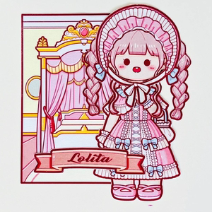 手帐贴画大号双层3d立体烫金幼儿园宝宝奖励装饰小图案装扮泡泡贴41人