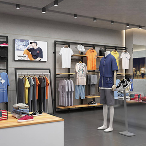 展示架服装店落地式衣架专用展示柜中岛陈列架商店展厅男装店货