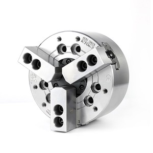 中空三爪液压卡盘6/8/10寸油压动力三抓夹头数控机车床改造夹盘