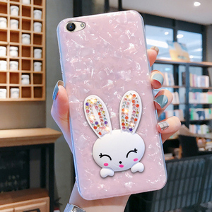 贝壳纹兔子oppoa57手机壳女款t新品a59s保护套a77日韩m外壳a37可爱opp