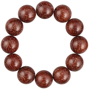 新青陌 红金檀 翼红铁木坤甸木手工原木佛珠手串男女文玩念珠满金