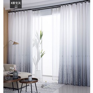 飘窗沙窗帘透光不透人年窗帘窗纱客厅卧室阳台双层一体家用简约