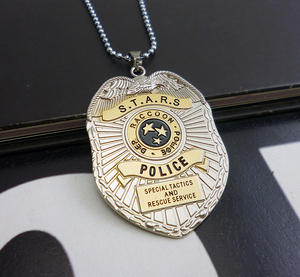 生化危机2重制版浣熊市stars警徽徽章里昂克莱尔项链钥匙扣饰品酷