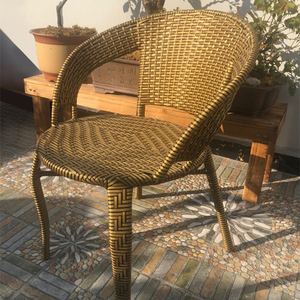 编织藤编凳子藤椅子靠背椅塑料椅子户外儿童椅家用单人餐凳小藤椅