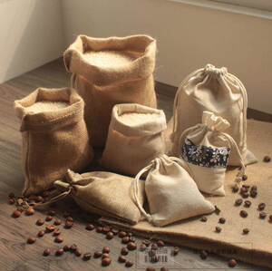 麻布袋拍摄道具杂粮大米麻袋摄影道具袋束口袋背景咖啡豆袋收纳袋