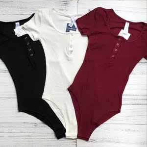 欧美三角连衣上衣背心女连裆高叉连体内裤春秋外穿潮夏小个子短袖