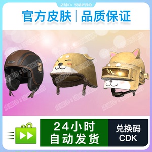 pubg绝地求生皮肤柴犬头盔套装兑换码1级2级3级头礼品代码cdk永久