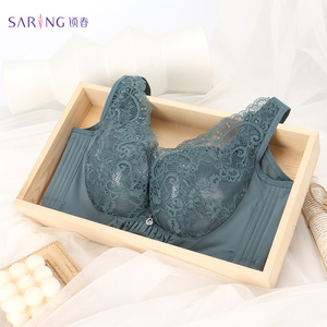 锁春调整型内衣软钢圈聚拢文胸薄款蕾丝性感防下垂上托收副乳胸罩