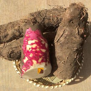 紫皮白肉山药带箱5斤新鲜现挖脚板薯白心 农家紫淮山毛大薯非铁棍