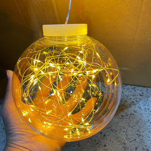 LED铜丝灯透明圆球灯挂树上的彩灯挂件吊球户外防水星空球装饰灯