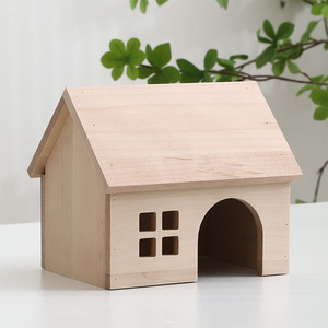 仓鼠实木小房子小屋睡窝金丝熊芦丁鸡侏儒龙猫造景用品躲避屋别墅