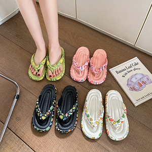 人字拖鞋女夏季外穿海南旅游沙滩海边网红潮流女生夹脚鞋防滑耐磨