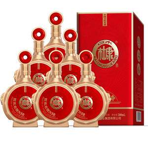 白水杜康甄藏名酿n50浓香型白酒52度500ml*6瓶整箱礼盒装宴请送礼