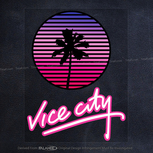 蒸汽波复古贴纸落日椰子树车身玻璃个性装饰侧窗防水反光创意贴花