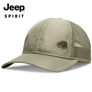 jeep吉普棒球帽透气网面薄款休闲户外运动登山帽子鸭舌帽男士夏天