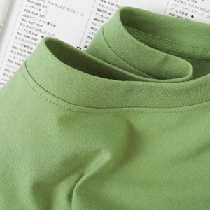 200g抹茶绿奶绿色短袖t恤女牛油果绿浅豆沙绿宽松情侣半袖上衣男