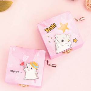 少女心可爱小仓鼠手摇发条八音盒天空之城音乐盒送妹妹圣诞节礼品