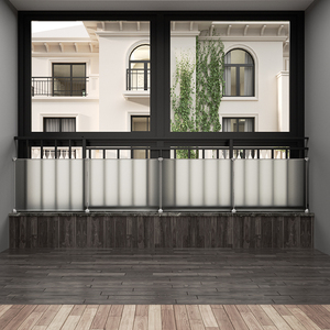 阳台防风挡板隔板磨砂塑料板窗户封闭神器宠物防护栏防盗网遮雨板