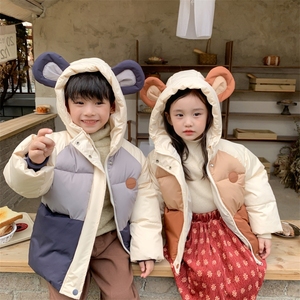 姐弟装儿童棉袄2022冬季新款韩版卡通男女童宝宝拉链棉服外套加厚