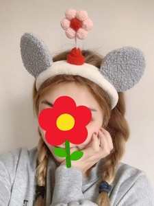 韩式ins卡哇伊 毛茸茸 可爱的洗脸发箍 公主风彩色发卡