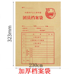 大号a4款团员档案袋加厚款中国共青团入团新团徽团员团徽队徽